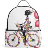 stylish african american teenagers bicycle backpack: enhance your cycling experience logo