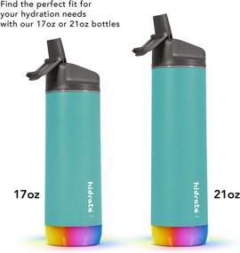 img 3 attached to 💧 The HidrateSpark STEEL Smart Water Bottle with Straw Lid: Track Water Intake, Stay Hydrated, and Get Glow Reminders