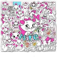50 pcs marie-cat stickers: waterproof decals for kids, teens & girls – durable, aesthetic, trendy stickers for laptop, computer, phone logo
