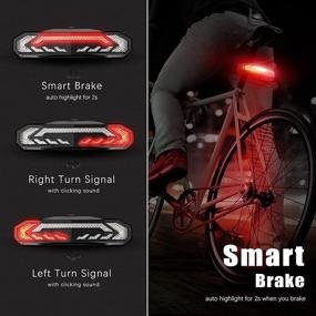 img 2 attached to 🚴 WSDCAM Smart Bike Tail Light - Turn Signals + Brake Light, Bike Alarm Horn with Remote, Rechargeable Waterproof Rear Bike Brake Light Turn Signals Bicycle Tail Light