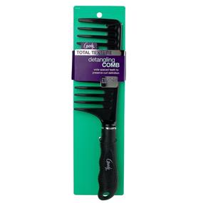 img 4 attached to 🔍 GOODY Total Texture Detangling Comb with Wide-Spaced Teeth, Maintaining Curl Definition, Hassle-Free Hair Accessories for Women & Girls, Long-Lasting for Daily and Professional Use, in Black