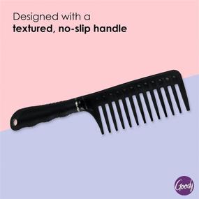 img 2 attached to 🔍 GOODY Total Texture Detangling Comb with Wide-Spaced Teeth, Maintaining Curl Definition, Hassle-Free Hair Accessories for Women & Girls, Long-Lasting for Daily and Professional Use, in Black
