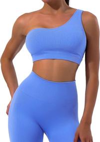 img 4 attached to 🏋️ Sportneer Ribbed Seamless 2 Piece Workout Set for Women - Gym Yoga Matching Set