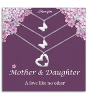 🦋 shonyin mother daughter matching necklace set for 2/3pcs, 18+2 inch chain, cutout butterfly mommy and me necklace jewelry - ideal christmas birthday gifts for mom and women logo