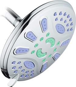 img 4 attached to 💦 AquaStar Elite High-Pressure 7'' Giant 6-Setting Luxury Spa Rain Shower Head: More Power, Less Cleaning!