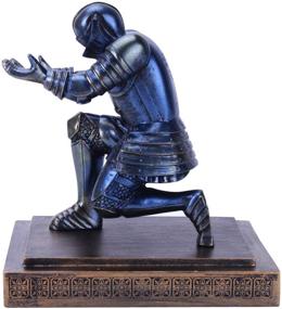 img 2 attached to CYXStar Resin Soldier Executive Pen Holder Desk Organizer - Cool 🖊️ Blue Pen Stand Home Decor Resin Pencil Holder for Men with Gift Pen