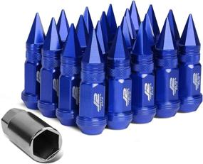 img 4 attached to 🔩 J2 Engineering LN-T7-022-125-BL: 20Pcs 7075-T6 Aluminum Lug Nut Set with Spiked Cap, 80mm, M12 x 1.25 (Blue)