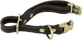 img 3 attached to 🐶 Jingwy Genuine Leather Dog Collar - All Natural and available in 3 Sizes for Small, Medium, and Large Pets - Brown and Black Options