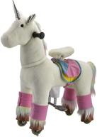 🦄 pony funny ride-on toy unicorn rocking horse with mechanical walking cycle - giddy up cowboy! ages 3-8 logo