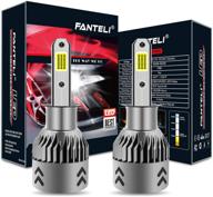 💡 fanteli h3 10000k-12000k deep blue led headlight bulbs all-in-one conversion kit - high power 72w 8000lm fog driving lights foglights super bright logo