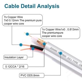 img 2 attached to 🔌 2-in-1 50ft BNC Video Power Cables for Home Security Camera Systems - Extend Surveillance with BNC Extension Cable