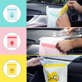 img 4 attached to Convenient Stick-On Car Trash Bags, Disposable & Leak-Proof Vomit Bags - Versatile, Durable, Water-Tight Bags for Cars, Kitchens, Bedrooms (15PCS)