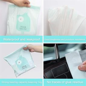 img 1 attached to Convenient Stick-On Car Trash Bags, Disposable & Leak-Proof Vomit Bags - Versatile, Durable, Water-Tight Bags for Cars, Kitchens, Bedrooms (15PCS)