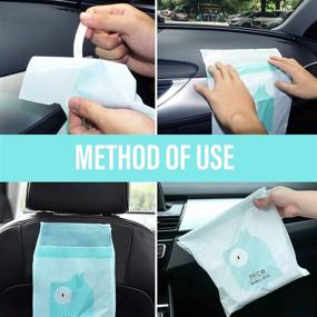img 3 attached to Convenient Stick-On Car Trash Bags, Disposable & Leak-Proof Vomit Bags - Versatile, Durable, Water-Tight Bags for Cars, Kitchens, Bedrooms (15PCS)