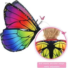 img 1 attached to 🦋 Multicolor Butterfly Costume Rainbow Pretend