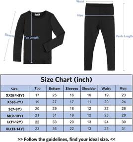 img 1 attached to GaziAR Girls' Ultra Soft Long Underwear Base Layer Set - Thermal Long John for Kids 4-14Y