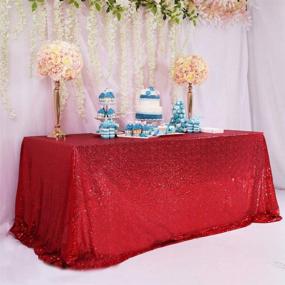 img 3 attached to TRLYC Red Sequin Tablecloth Rectangle