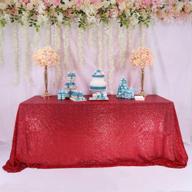 trlyc red sequin tablecloth rectangle logo