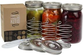 img 4 attached to 🍽️ Trellis + Co. Stainless Steel Fermentation Jar Kit with Waterless Fermenter Airlock Lids and Pickle Helix Fermentation Weights for Wide Mouth Mason Jars - Includes Recipe eBook