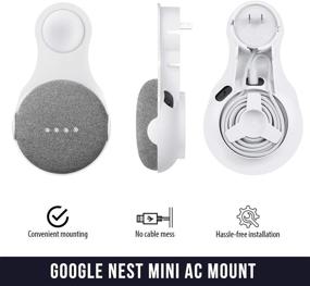 img 3 attached to 🔌 Wasstein крепление розетки для Google Nest Mini & Google Home Mini - гибкий вариант крепления умного динамика (1 штука, белый)