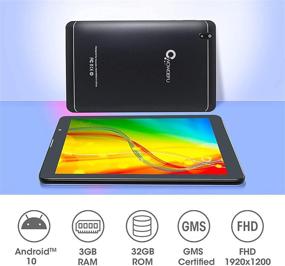 img 2 attached to 📱 High-Performance Octa Core 8 Inch Android 10 Tablet with 3GB RAM 32GB ROM, 1920x1200 IPS Full HD Display, 4G LTE, WiFi, Bluetooth, GPS, Dual 5MP + 8MP Cameras - Black