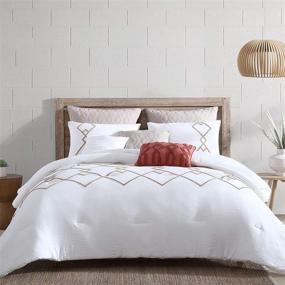 img 2 attached to Modern Threads Kalene Queen White 8 Piece Tufted Comforter Set