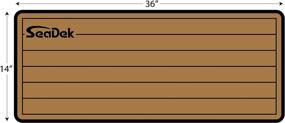 img 1 attached to 🛳️ Castaway Customs Seadek 13mm Foam Teak Anti-Fatigue Helm Station Pad - Non-Slip Boat Standing Mat with 3M Adhesive Backing