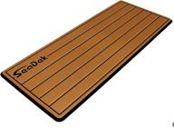 🛳️ castaway customs seadek 13mm foam teak anti-fatigue helm station pad - non-slip boat standing mat with 3m adhesive backing логотип