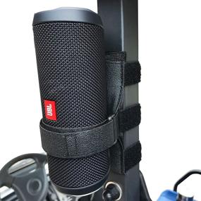 img 4 attached to 🏌️ HomeMount Golf Cart Speaker Mount: Portable Bluetooth Speaker Strap Attachment for Convenient Music On-the-Go – Adjustable Strap for Railing/Crossbar/Frame – Sleek Black Design