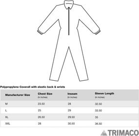 img 2 attached to Trimaco SuperTuff Polypropylene Coverall, Large: Superior Protection for All-Day Comfort