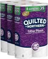 🧻 quilted northern ultra plush 24 supreme rolls - эквивалентно 105 обычным рулонам, 3-слойная туалетная бумага логотип