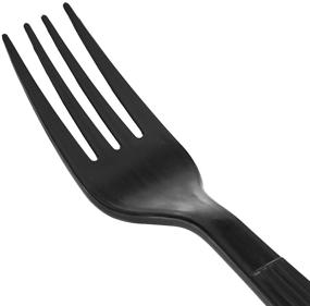 img 2 attached to 250-Pack of Amazon Basics Heavy-Duty Plastic Forks in Black