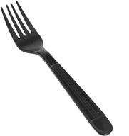 250-pack of amazon basics heavy-duty plastic forks in black logo