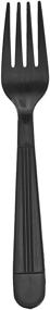 img 3 attached to 250-Pack of Amazon Basics Heavy-Duty Plastic Forks in Black