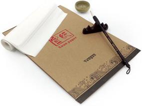 img 1 attached to 🖌️ Teagas Chinese Calligraphy Brush Ink Writing Set - Xuan Paper for Sumi Writer, 14 x 10 Inch