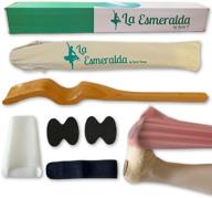 🩰 professional wooden pine foot stretchers set for dancers - la esmeralda ballet: elastic stretch band, two pads, leg strap, carry bag, and gift box logo