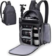 📷 caden camera bag sling backpack for dslr/slr mirrorless camera, camera case compatible with sony canon nikon camera and lens tripod accessories - enhanced seo logo