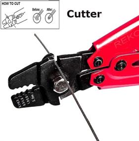 img 1 attached to 🔧 2.2mm Wire Rope Crimping Tool with Ferrule Crimping Loop Sleeves Kit and Cutting Function for Cable - Upgraded Fishing Wire Crimper