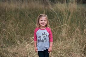 img 2 attached to 🦄 Unicorn Birthday Raglan Girls' Clothing by Ate Apparel: Cute and Trendy Fashion for Your Little Princess