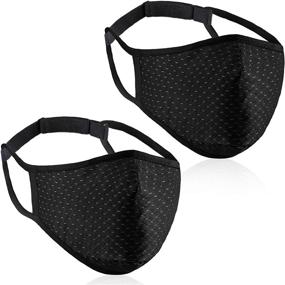 img 4 attached to 🏃 Adjustable Sports Face Mask - Custom Fit, Breathable Fabric, Reusable & Machine Washable, Multi-Layer Design for Running, Gym, Exercise, Workout