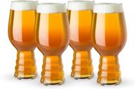 spiegelau craft beer ipa glass set: lead-free crystal modern beer glasses, dishwasher safe, 19.1 oz - pack of 4 logo