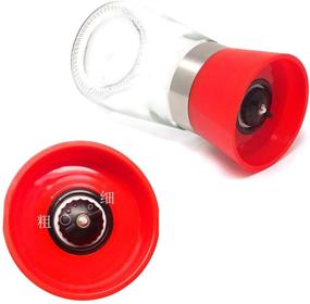 img 2 attached to 🧂 Honbay Premium Red Home High Grips Manual Salt or Pepper Grinder Mill Shakers - Top Quality Kitchen Utensil