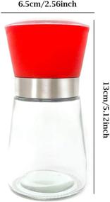 img 3 attached to 🧂 Honbay Premium Red Home High Grips Manual Salt or Pepper Grinder Mill Shakers - Top Quality Kitchen Utensil