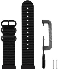 img 1 attached to C2D JOY Garmin Forerunner 920XT Replacement Band - Canvas 🏊 Nylon Strap for Triathlon Workouts - Smart Watch Accessory for Enhanced Performance