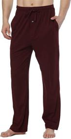 img 4 attached to HomyComy Cotton Pajama Bottoms Pockets Men's Clothing for Sleep & Lounge