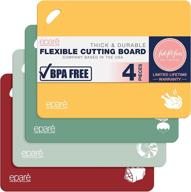 🔪 large flexible chopping board mat set – non slip kitchen mats – dishwasher safe, foldable – eparé plastic cutting boards logo