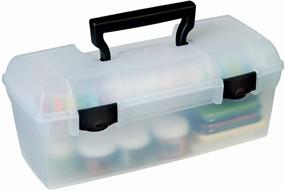 img 3 attached to 🎨 ArtBin 83805 E ssentials Lift Box - Portable Art & Craft Organizer with Handle and Tray - Clear - 1 Count (Pack of 1) - Black Latches