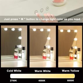 img 3 attached to 💄 SHOWTIMEZ Hollywood Vanity Mirror with Lights for Dressing Room & Bedroom, W22.8xH17.5in - Makeup Mirror with 12 LED Lights