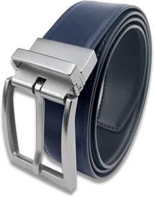 img 4 attached to 👔 Stylish and Functional: Discover Bleu Nero Reversible Genuine Leather Men's Belts and Accessories