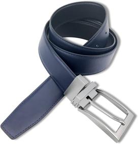 img 1 attached to 👔 Stylish and Functional: Discover Bleu Nero Reversible Genuine Leather Men's Belts and Accessories